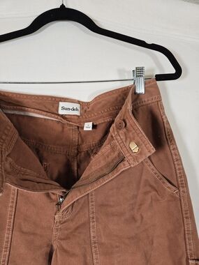 Sun•deh Brown High-Waist Carpenter Pants